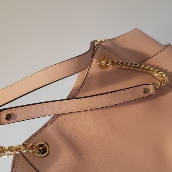 Michael Kors Jet Set Travel Chain Shoulder Bag Blossom Purse & Wallet - Picture 7 of 17